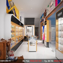 Thiết kế cửa hàng điện thoại diện tích nhỏ chỉ 25m2 